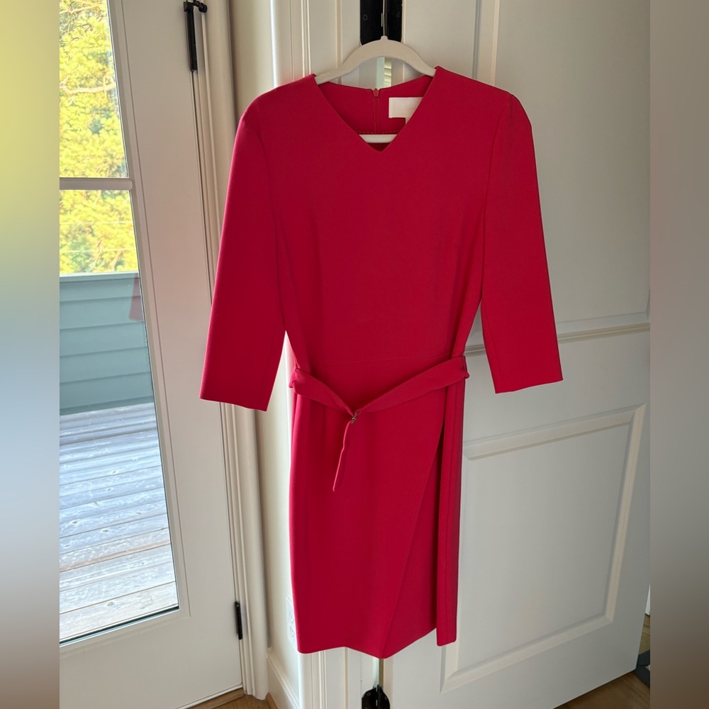 Boss Red V-Neck Sheath Dress